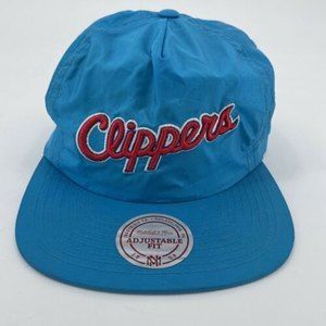 Mitchell & Ness NBA Los Angeles Clippers Hat Cap Blue Embroidered Nylon Rare